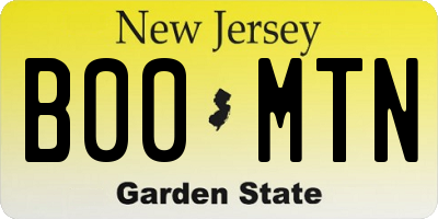NJ license plate B00MTN