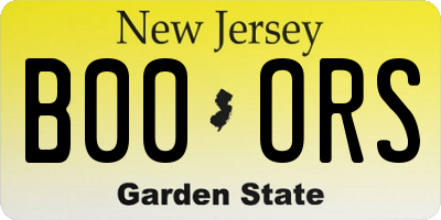 NJ license plate B00ORS