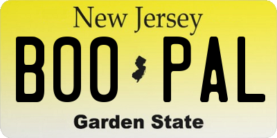 NJ license plate B00PAL