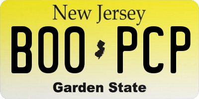 NJ license plate B00PCP