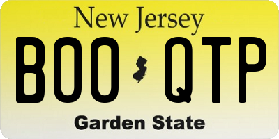NJ license plate B00QTP