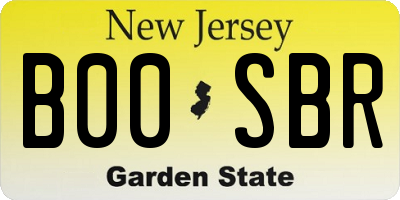 NJ license plate B00SBR