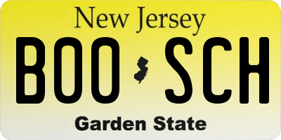 NJ license plate B00SCH