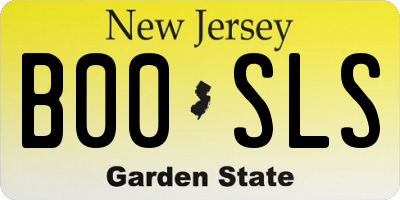 NJ license plate B00SLS