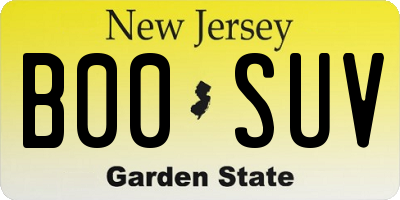 NJ license plate B00SUV