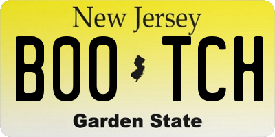 NJ license plate B00TCH