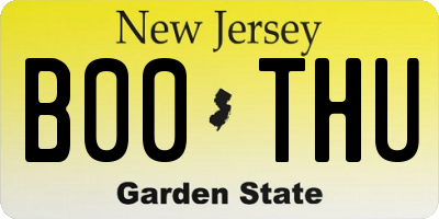 NJ license plate B00THU