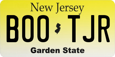 NJ license plate B00TJR