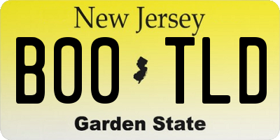NJ license plate B00TLD
