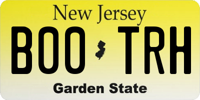 NJ license plate B00TRH