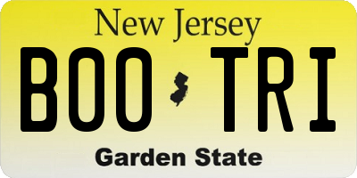 NJ license plate B00TRI