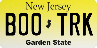 NJ license plate B00TRK