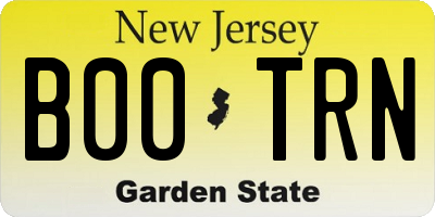 NJ license plate B00TRN
