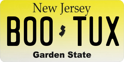 NJ license plate B00TUX