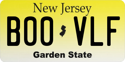 NJ license plate B00VLF