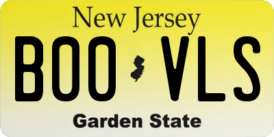 NJ license plate B00VLS