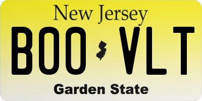 NJ license plate B00VLT