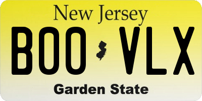 NJ license plate B00VLX