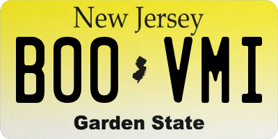 NJ license plate B00VMI