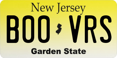 NJ license plate B00VRS