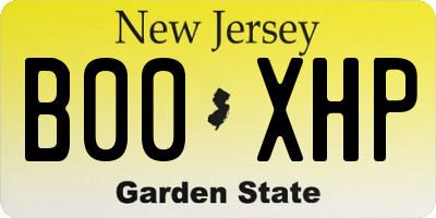 NJ license plate B00XHP