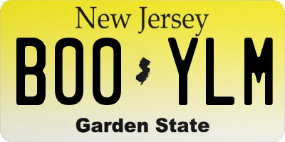 NJ license plate B00YLM