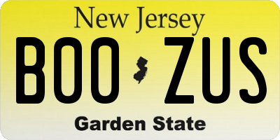 NJ license plate B00ZUS