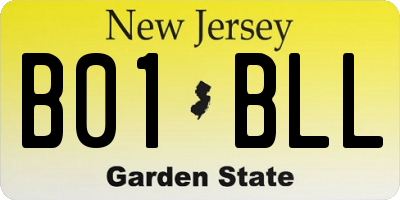 NJ license plate B01BLL