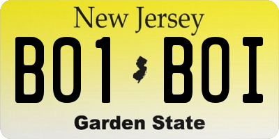 NJ license plate B01BOI