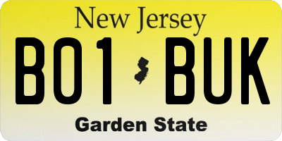 NJ license plate B01BUK