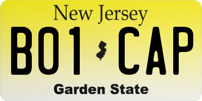 NJ license plate B01CAP