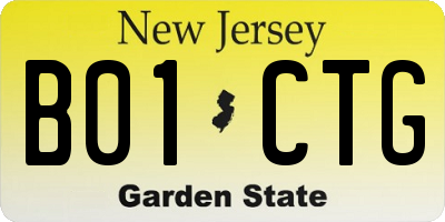 NJ license plate B01CTG
