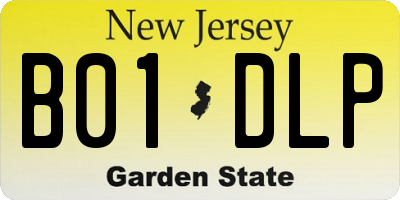 NJ license plate B01DLP