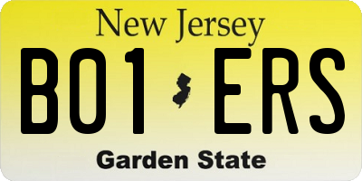 NJ license plate B01ERS