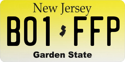 NJ license plate B01FFP