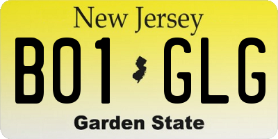 NJ license plate B01GLG