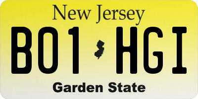 NJ license plate B01HGI