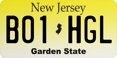 NJ license plate B01HGL