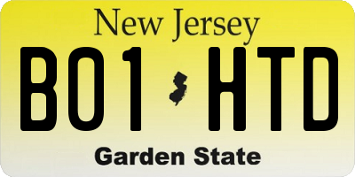 NJ license plate B01HTD