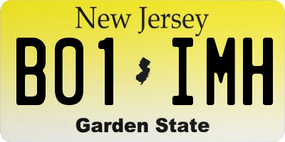 NJ license plate B01IMH