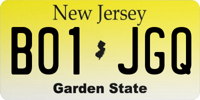 NJ license plate B01JGQ