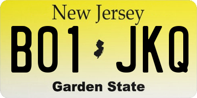 NJ license plate B01JKQ