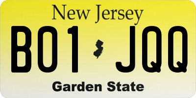 NJ license plate B01JQQ