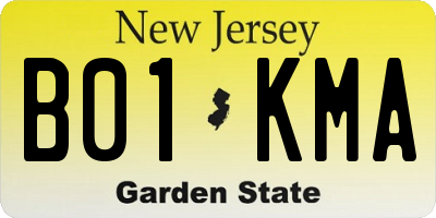 NJ license plate B01KMA