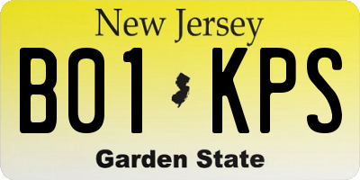 NJ license plate B01KPS