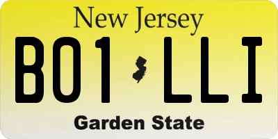 NJ license plate B01LLI