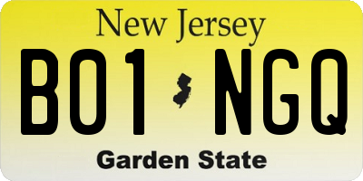 NJ license plate B01NGQ