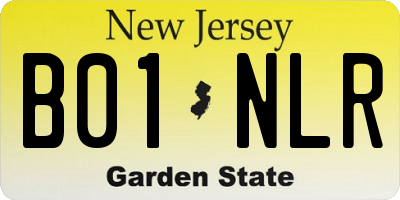 NJ license plate B01NLR