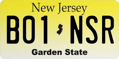 NJ license plate B01NSR