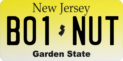 NJ license plate B01NUT